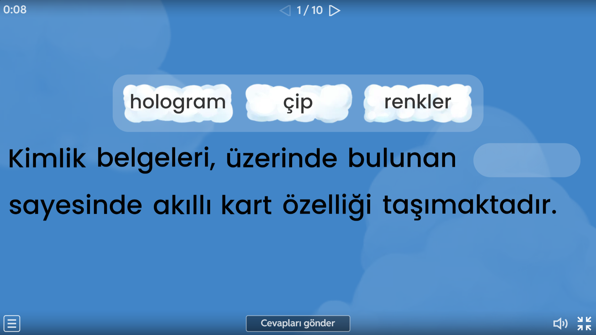 Kimliğim Konusu – wordwall