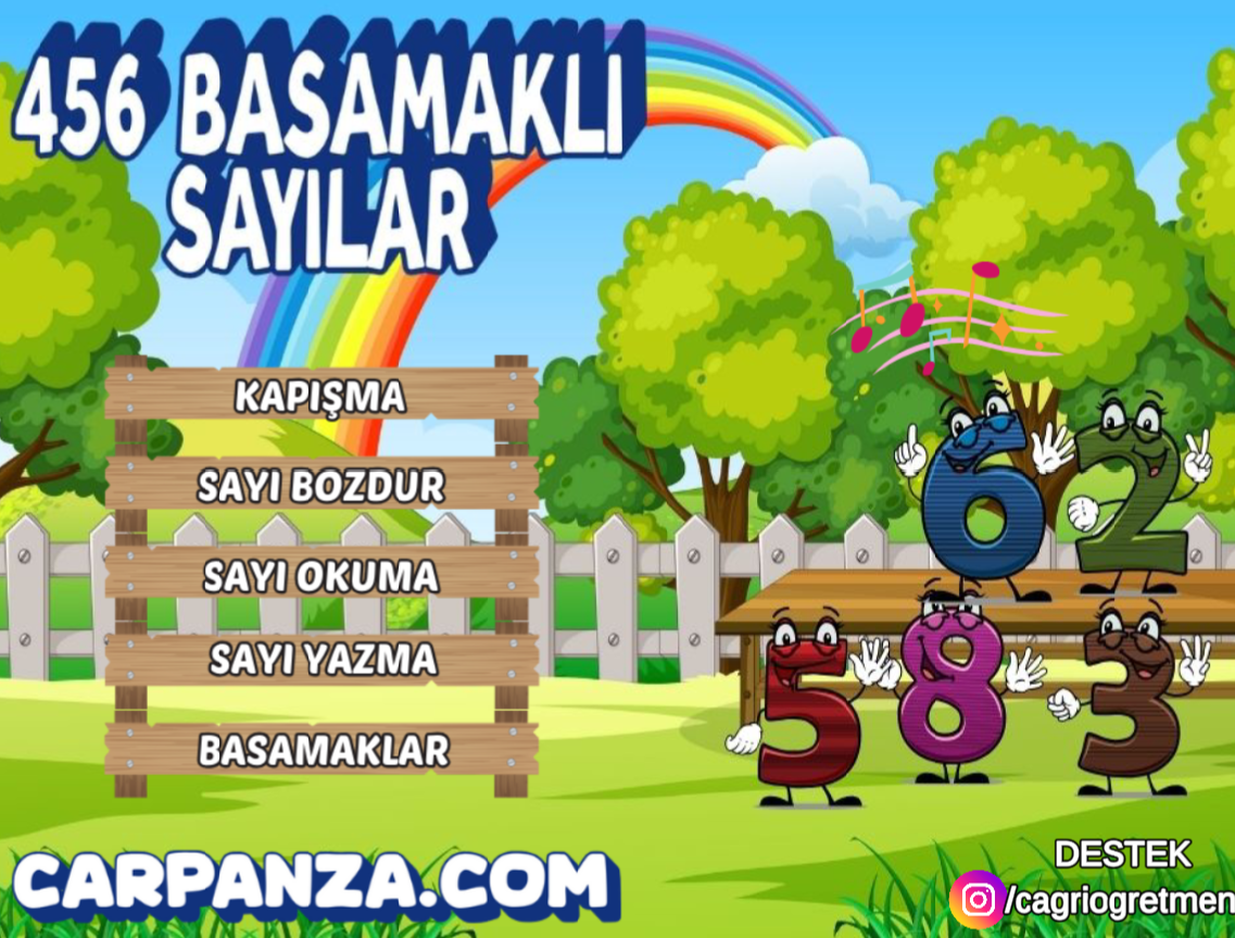 Çarpanza 4-5-6 Basamaklı Sayı Etkinlikleri
